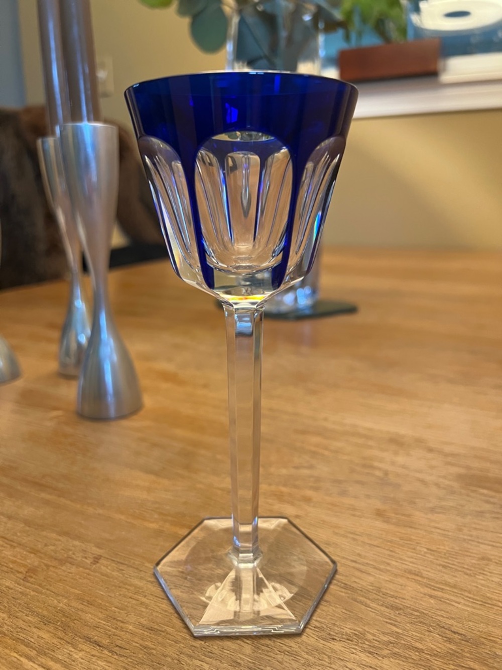 Baccarat Colored Crystal Wine Glasses - Set of 6 - Picture 2 of 2